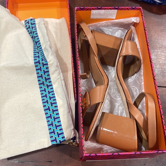 Tory Burch Kira 65MM Sandal in Tan - Picture 4 of 12